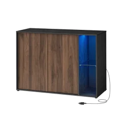 Tv-Lowboards<SONGMICS Sideboard mit Beleuchtung und Toolless-Technologie