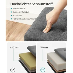 Eingangsbereich|Sitzbänke<SONGMICS Sitzhocker mit Stauraum 30 x 30 x 30 cm