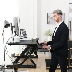 Laptopständer|Höhenverstellbare Schreibtische<SONGMICS Sitz-Steh-Schreibtisch höhenverstellbarer