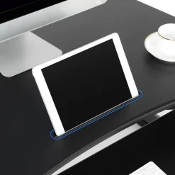 Laptopständer|Höhenverstellbare Schreibtische<SONGMICS Sitz-Steh-Schreibtisch höhenverstellbarer