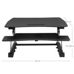 Laptopständer|Höhenverstellbare Schreibtische<SONGMICS Sitz-Steh-Schreibtisch höhenverstellbarer