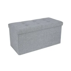 Betttruhen|Sitztruhen<SONGMICS Sitztruhe 76 cm Hellgrau meliert