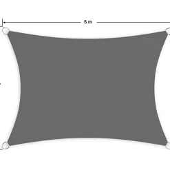Sonnensegel<SONGMICS Sonnensegel 4 x 6 m