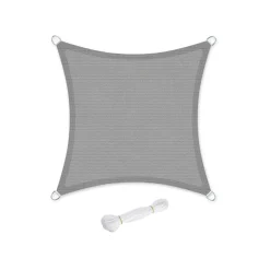 Sonnensegel<SONGMICS Sonnensegel 5 x 5 m rauchgrau