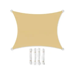Sonnensegel<SONGMICS Sonnensegel 3 x 4 m Sand