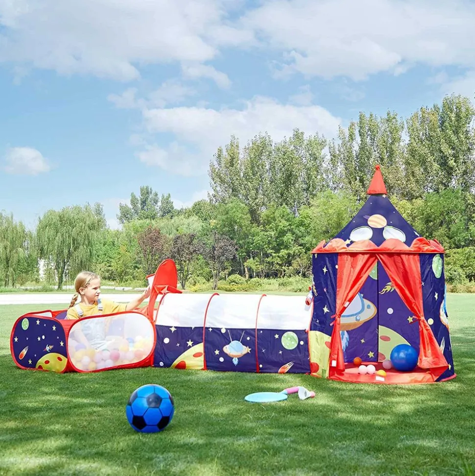 Zelte & Tipis<SONGMICS Spielzelt mit Tunnel und Bällebad