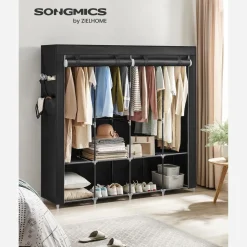 Schlafzimmer|Kleiderschränke<SONGMICS Stoffschrank mit 4 Seitentaschen