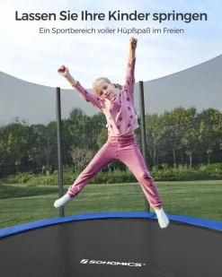 Trampoline<SONGMICS Trampolin Ø 305 cm Schwarz-Blau