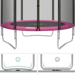 Trampoline<SONGMICS Trampolin Ø 305 cm Schwarz-Blau