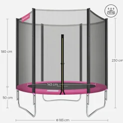 Trampoline<SONGMICS Trampolin Ø 305 cm Schwarz-Blau