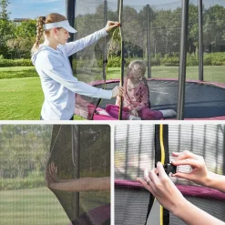 Trampoline<SONGMICS Trampolin Ø 305 cm Schwarz-Blau