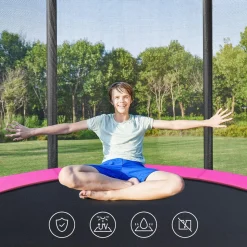 Trampoline<SONGMICS Trampolin Ø 305 cm Schwarz-Blau