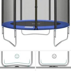 Trampoline<SONGMICS Trampolin Ø 183 cm Schwarz-Blau