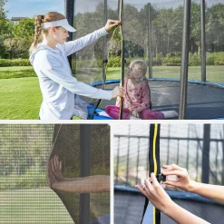 Trampoline<SONGMICS Trampolin Ø 183 cm Schwarz-Blau