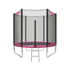 Trampoline<SONGMICS Trampolin Ø 244 cm schwarz-pink