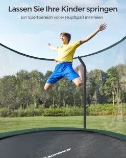 Trampoline<SONGMICS Trampolin 305 cm schwarz-dunkelgrün