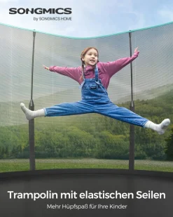 Trampoline<SONGMICS Trampolin Sicherheitsnetz mit Reißverschluss 305 cm d