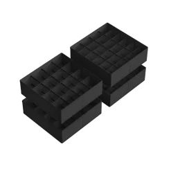 Kleiderschränke<SONGMICS Unterwäsche-Organizer 4er Set mit 80 Fächern tintenschwarz