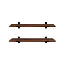 Schlafzimmer|Wohnzimmer<SONGMICS Vintage Schweberegale 2er Set vintagebraun-schwarz