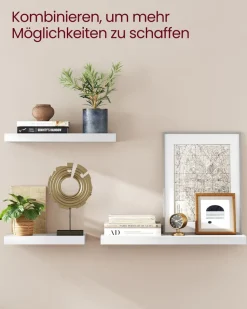 Flurregale|Wandregale<SONGMICS Wandboard für Bilderrahmen AhornWeiß