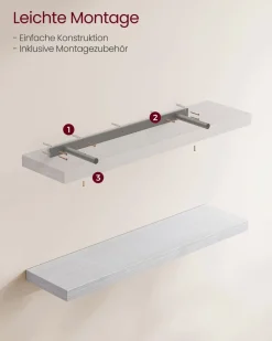 Flurregale|Wandregale<SONGMICS Wandboard für Bilderrahmen AhornWeiß