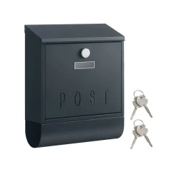 Briefkästen<SONGMICS Wandbriefkasten mit Zeitungsfach Anthrazit