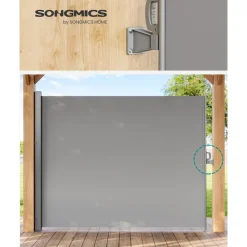 Markisen-Zubehör<SONGMICS Wandhalterung für Seitenmarkisen Grau