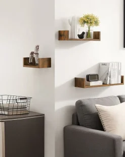 Wandregale<SONGMICS Wandregal 3er Set 30/45/60 cm zur Wandmontage