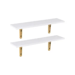 Eingangsbereich|Flurregale<SONGMICS Wandregal 2er Set Weiß