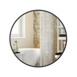 Kosmetikspiegel|Kosmetikspiegel<SONGMICS Wandspiegel modern einfache Montage Tintenschwarz