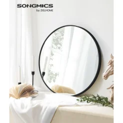 Kosmetikspiegel|Kosmetikspiegel<SONGMICS Wandspiegel rund
