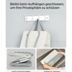 Wäschekörbe|Wäschekörbe<SONGMICS Wäschekorb mit 2 Fächern hellgrau