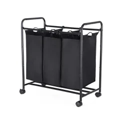 Waschküche|Wäschekörbe<SONGMICS Wäschesammler 3 x 44 L Schwarz