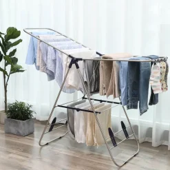 Waschküche|Kleideraufbewahrung<SONGMICS Wäscheständer aus Edelstahl